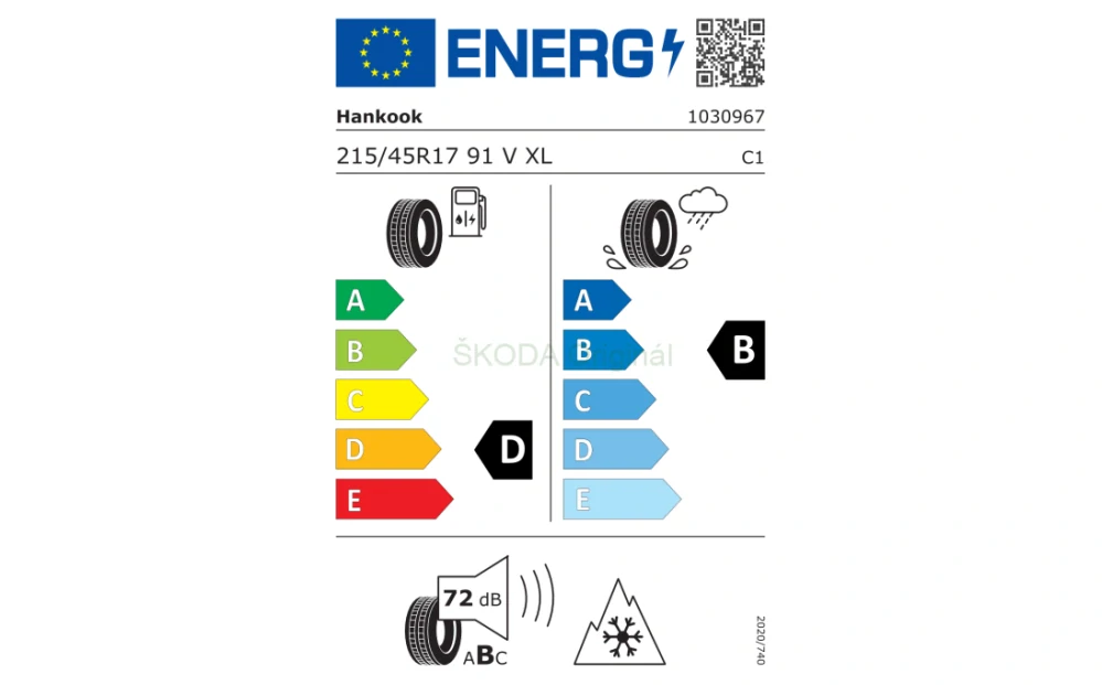 Kompletní zimní kolo Riegel 17" pro Fabia IV