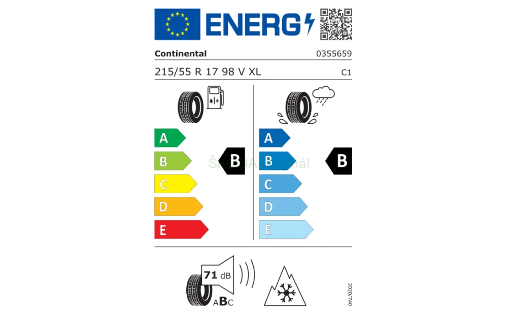 Kompletní zimní kolo Crystal 17" pro Superb IV